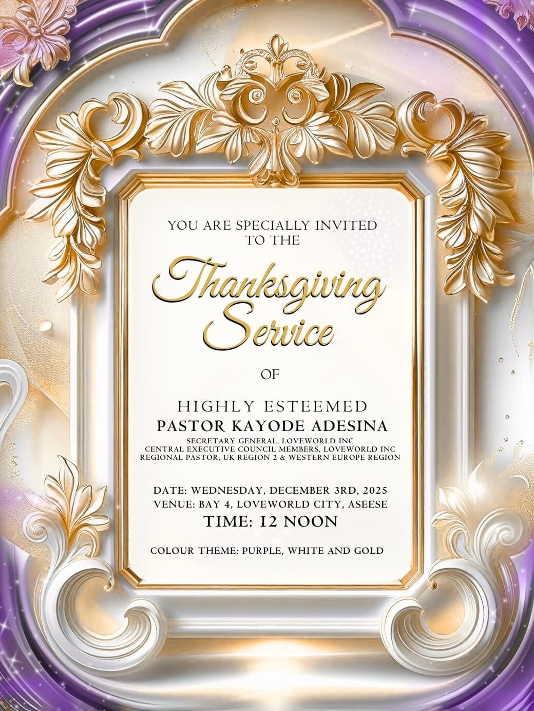 Thanksgiving Service Invitation